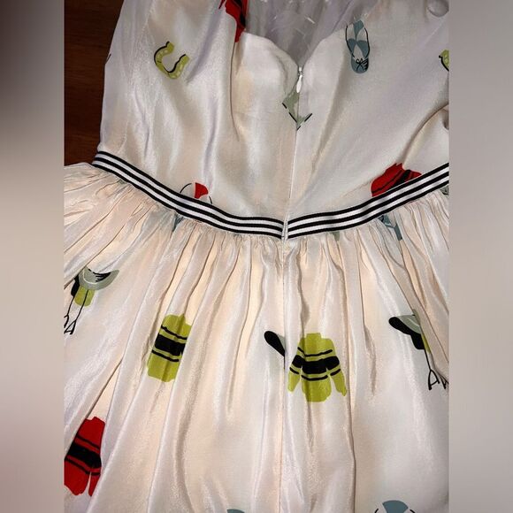 Anna Sui 2003 Runway Silk Horse Race Print Dress Sz 2 Rare Archival Flare Chic - Picture 10 of 13